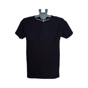 Zara Man Slim-Fit Cotton Blend T-Shirt | Small | Black